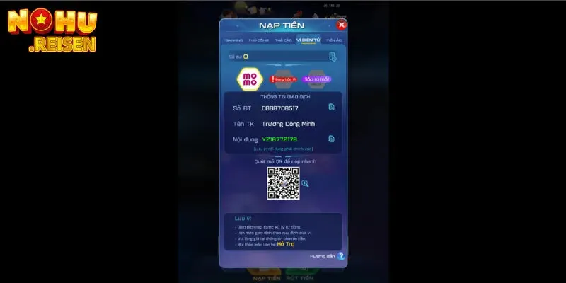 Hướng dẫn nạp/rút tiền tại cổng game Win79 chi tiết 3 Nạp tiền qua ví điện tử