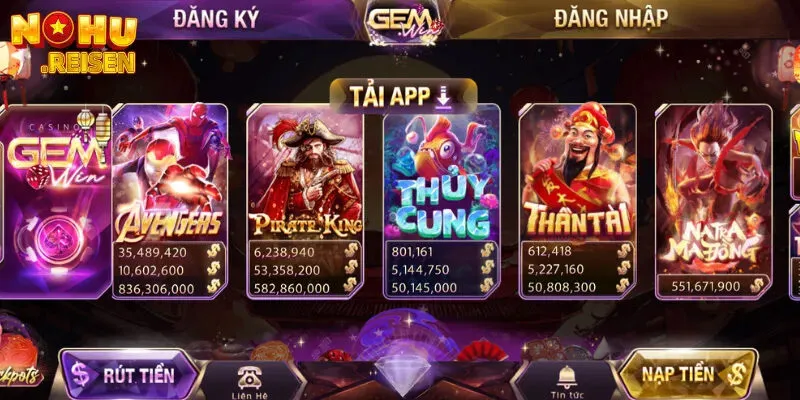 GemWin - Sân Chơi Đẳng Cấp Với Trải Nghiệm Vượt Trội 5 Nổ Hũ kịch tính